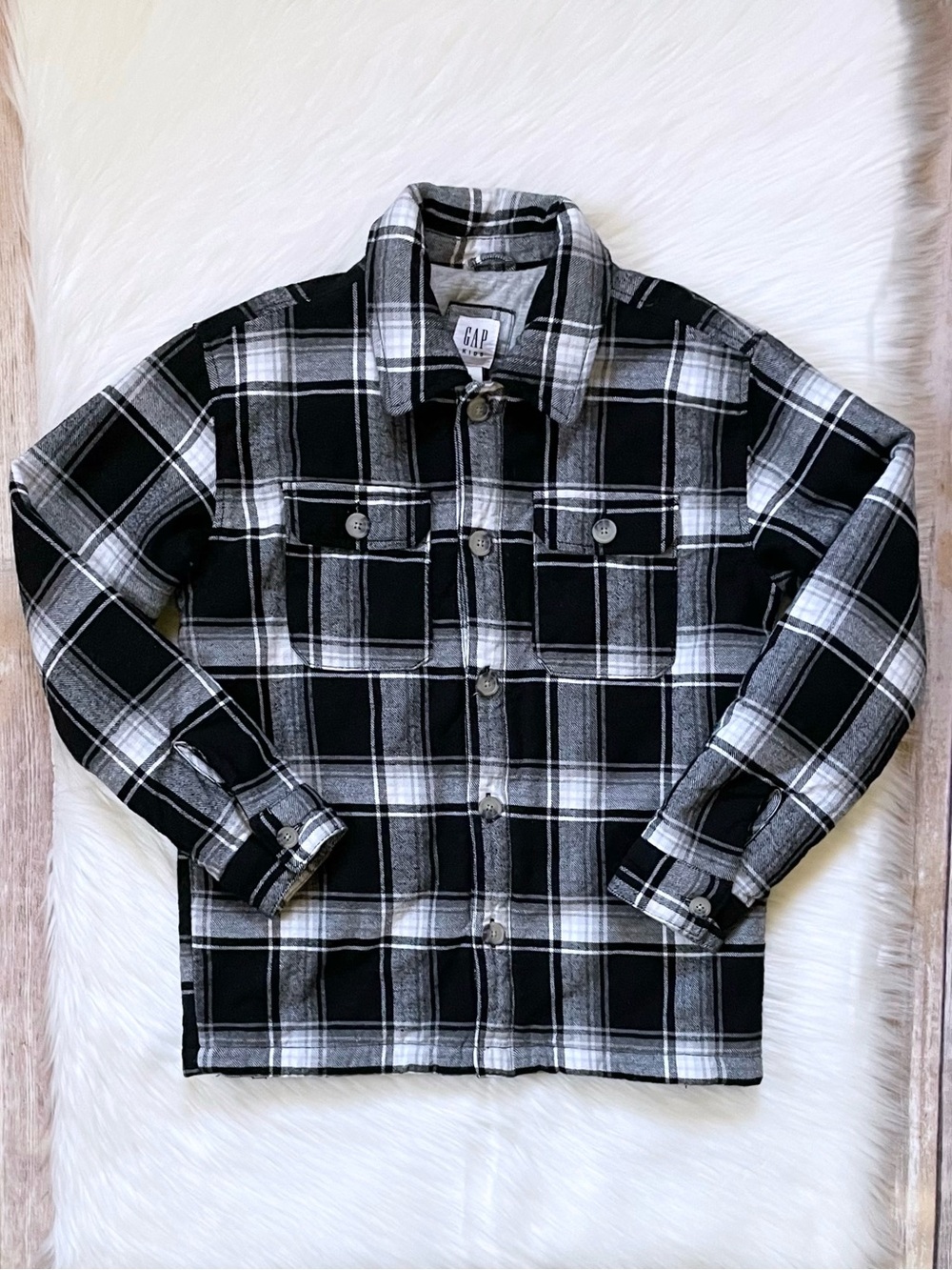 GAP Kids Boys’ Plaid Shaket